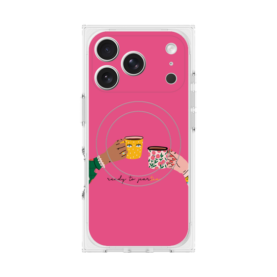プレミアムスクエアケース with MagSafe［ Teatime - Pink ］