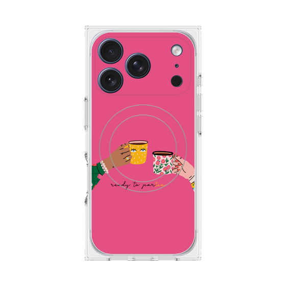 プレミアムスクエアケース with MagSafe［ Teatime - Pink ］