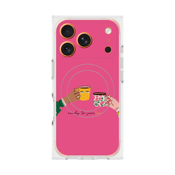 プレミアムスクエアケース with MagSafe［ Teatime - Pink ］