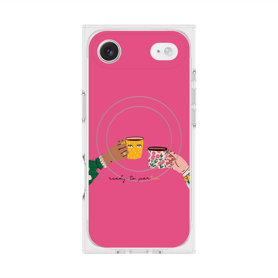 プレミアムスクエアケース with MagSafe［ Teatime - Pink ］