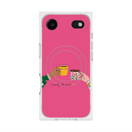 プレミアムスクエアケース with MagSafe［ Teatime - Pink ］