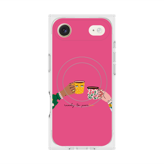 プレミアムスクエアケース with MagSafe［ Teatime - Pink ］