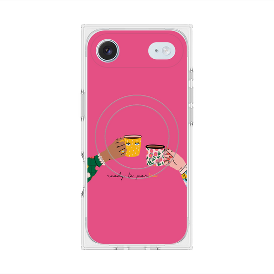 プレミアムスクエアケース with MagSafe［ Teatime - Pink ］