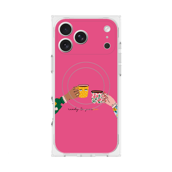 プレミアムスクエアケース with MagSafe［ Teatime - Pink ］