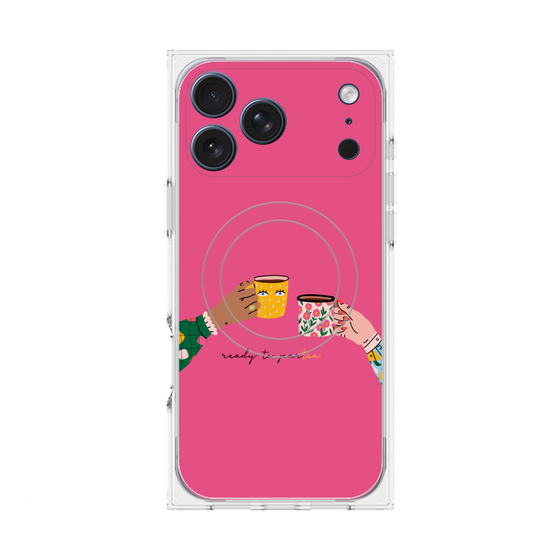 プレミアムスクエアケース with MagSafe［ Teatime - Pink ］