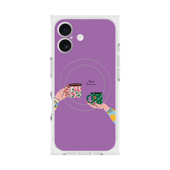 プレミアムスクエアケース with MagSafe［ Teatime - Purple ］