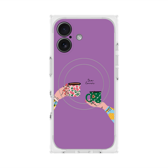 プレミアムスクエアケース with MagSafe［ Teatime - Purple ］