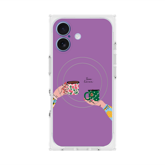 プレミアムスクエアケース with MagSafe［ Teatime - Purple ］