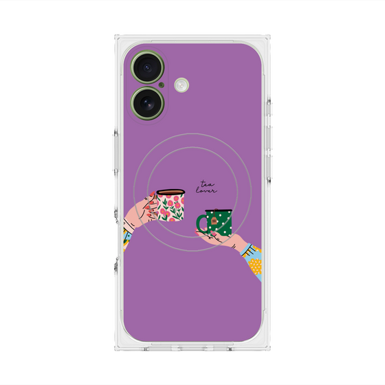 プレミアムスクエアケース with MagSafe［ Teatime - Purple ］