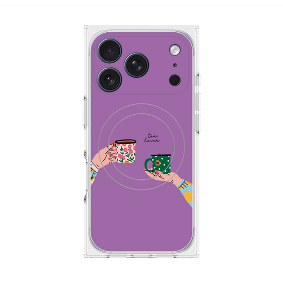 プレミアムスクエアケース with MagSafe［ Teatime - Purple ］