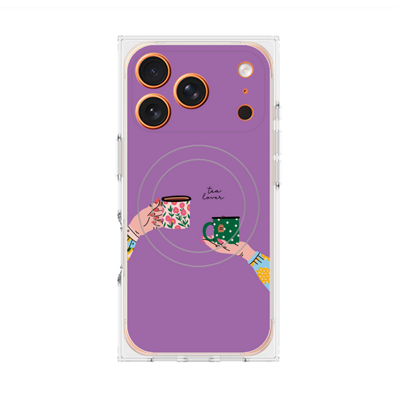 プレミアムスクエアケース with MagSafe［ Teatime - Purple ］