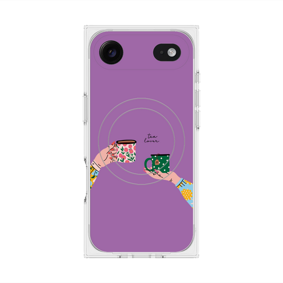 プレミアムスクエアケース with MagSafe［ Teatime - Purple ］