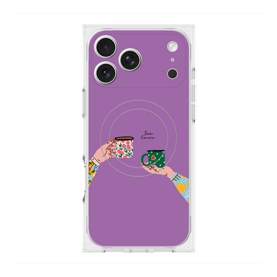 プレミアムスクエアケース with MagSafe［ Teatime - Purple ］
