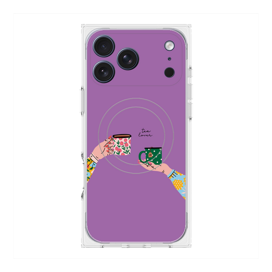 プレミアムスクエアケース with MagSafe［ Teatime - Purple ］