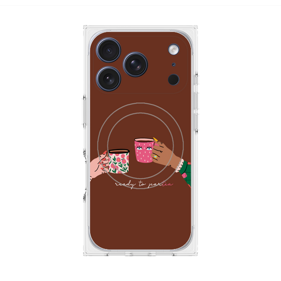 プレミアムスクエアケース with MagSafe［ Teatime - Brown ］