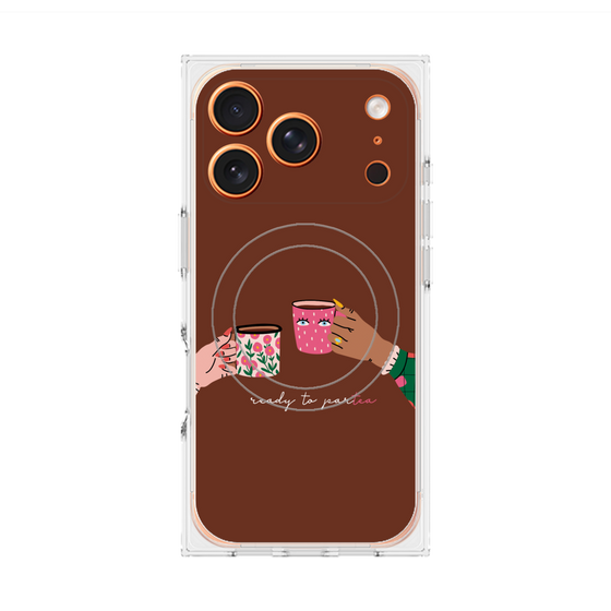 プレミアムスクエアケース with MagSafe［ Teatime - Brown ］