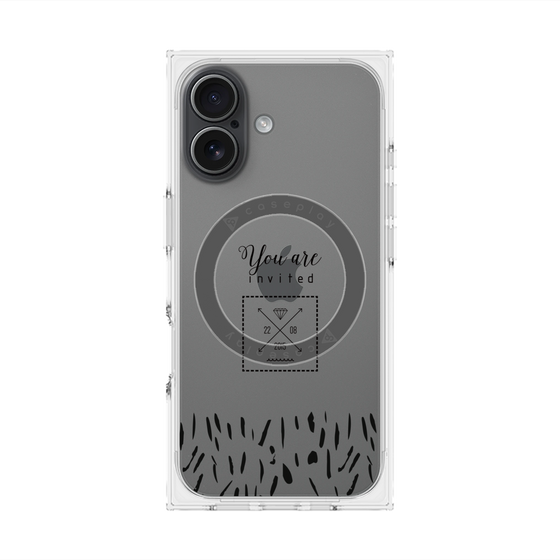 プレミアムスクエアケース with MagSafe［ artistic texture - 02 ］