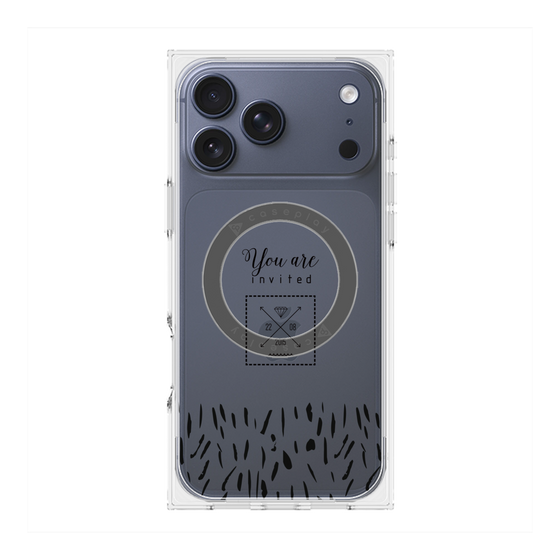 プレミアムスクエアケース with MagSafe［ artistic texture - 02 ］