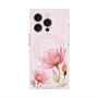 プレミアムスクエアケース with MagSafe［ Natural Flower - Pink ］