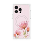 プレミアムスクエアケース with MagSafe［ Natural Flower - Pink ］