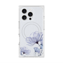 プレミアムスクエアケース with MagSafe［ Natural Flower - blue ］