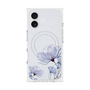 プレミアムスクエアケース with MagSafe［ Natural Flower - blue ］