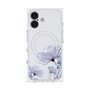 プレミアムスクエアケース with MagSafe［ Natural Flower - blue ］