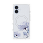 プレミアムスクエアケース with MagSafe［ Natural Flower - blue ］
