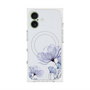 プレミアムスクエアケース with MagSafe［ Natural Flower - blue ］