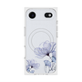 プレミアムスクエアケース with MagSafe［ Natural Flower - blue ］
