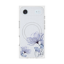プレミアムスクエアケース with MagSafe［ Natural Flower - blue ］