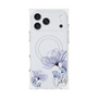プレミアムスクエアケース with MagSafe［ Natural Flower - blue ］