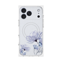 プレミアムスクエアケース with MagSafe［ Natural Flower - blue ］