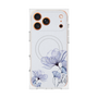 プレミアムスクエアケース with MagSafe［ Natural Flower - blue ］