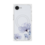 プレミアムスクエアケース with MagSafe［ Natural Flower - blue ］