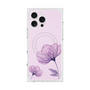 プレミアムスクエアケース with MagSafe［ Natural Flower - Purple ］