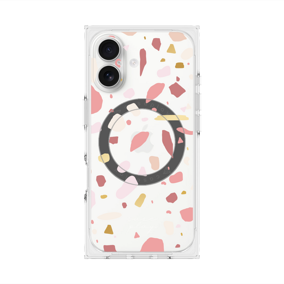 プレミアムスクエアケース with MagSafe［ Pink pieces ］