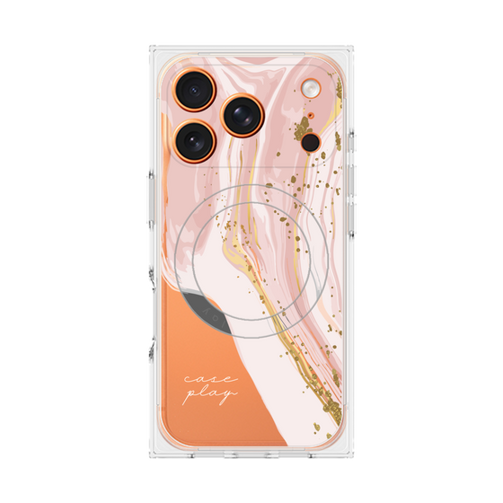 プレミアムスクエアケース with MagSafe［ Melting pink ］