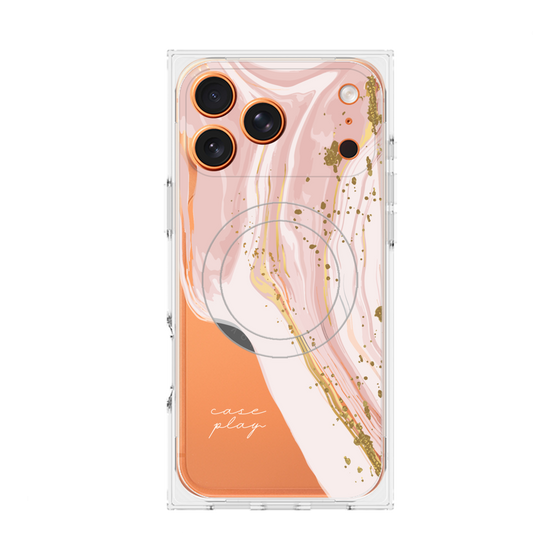 プレミアムスクエアケース with MagSafe［ Melting pink ］