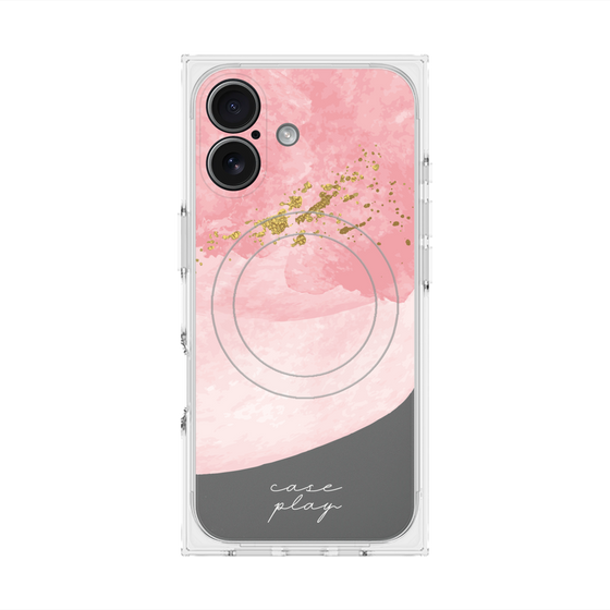プレミアムスクエアケース with MagSafe［ pink layered ］