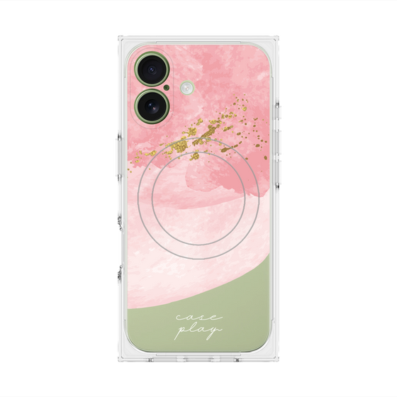 プレミアムスクエアケース with MagSafe［ pink layered ］