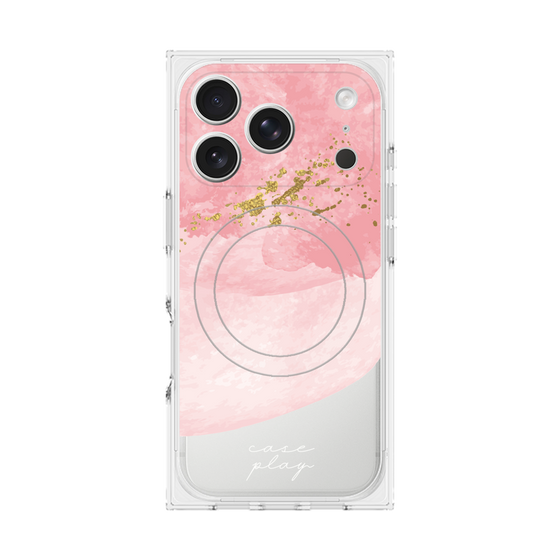 プレミアムスクエアケース with MagSafe［ pink layered ］
