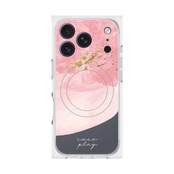 プレミアムスクエアケース with MagSafe［ pink layered ］