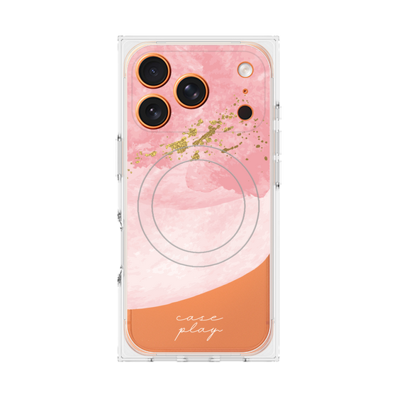 プレミアムスクエアケース with MagSafe［ pink layered ］