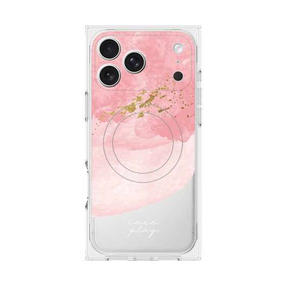 プレミアムスクエアケース with MagSafe［ pink layered ］