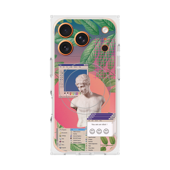 プレミアムスクエアケース with MagSafe［ vapor wave ］