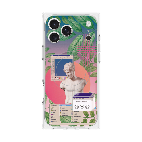 プレミアムスクエアケース with MagSafe［ vapor wave ］