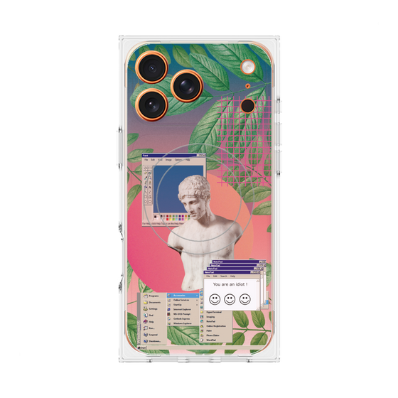 プレミアムスクエアケース with MagSafe［ vapor wave ］