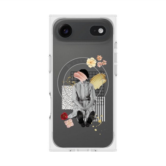プレミアムスクエアケース with MagSafe［ Spring Picnic with Flowers ］