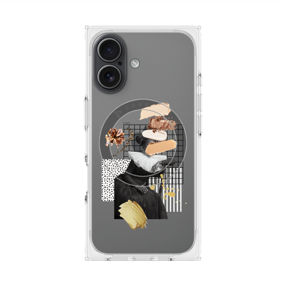 プレミアムスクエアケース with MagSafe［ Artistic Fall in Beige ］